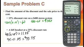 Lesson 7-11 Discount and Markup