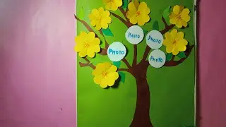 Family tree photo frame design|Family tree photo with craft paper|🌴