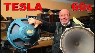 60s Vintage TESLA BASS SPEAKER ARO 835 Sound Test