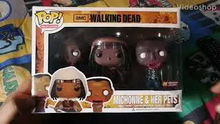 Funko Pop - Michonne & Her Pets, PX Previews Exclusive (3 Pack, Glow In The Dark)