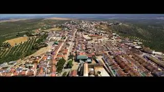 Jabalquinto (Jaén) a vista de pajaro HD