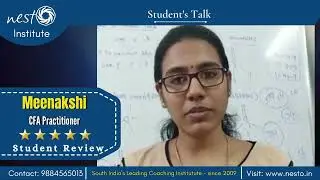 Nesto Institute | Student Testimonial | CFA | CFP | FRM Courses in Chennai