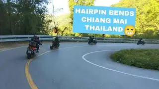 Riding hairpin bends with the Unsanctioned Riders group 🛵 Chiang Mai, Thailand 