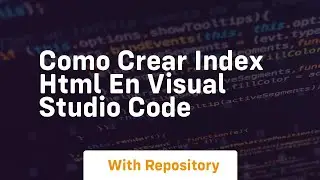 Como crear index html en visual studio code
