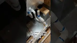 Small mistake- big problem #drainage #hvac #ac #drain #pvc