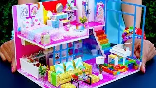 DIY Miniature Cardboard House #25 Bathroom, Kitchen, Bedroom, Living room for a Family
