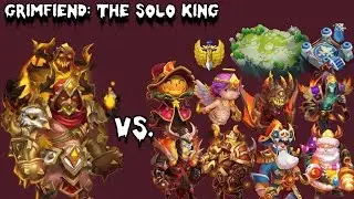 Castle Clash: Grimfiend The SOLO King- MASS DESTRUCTION (MUST SEE!!)