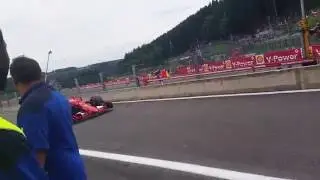Vettel F*cked tyre - F1 Spa Francorchamps Belgium 2015