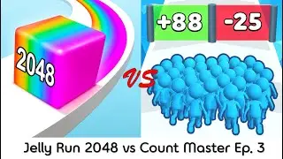 Jelly Run 2048 vs Count Master - All Levels SpeedRun Gameplay Android iOS Ep. 3