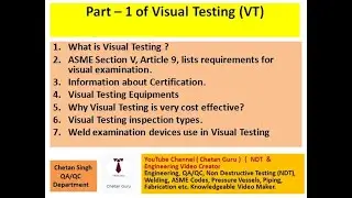 visual testing of welds Part -1 in Hindi