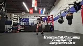 Medicine Ball Alternating Jump Squat to Jump Centre Slam