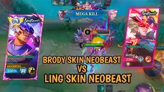 LING SKIN NEOBEAST NGAMBEK!! BRODY NEOBEAST VS LING NEOBEAST!! -MLBB