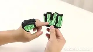 Weightlifting Gloves, with Silicone Grip Dots, for Weightlifting, Cycling, or Bodybuilding