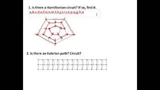 Euler and  Hamiltonian paths and circuits examples