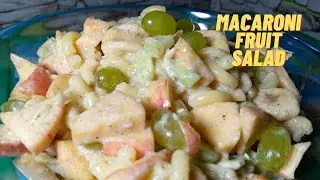 Russian Salad without Cream| Creamy Fruit Chat| Creamy Macaroni Fruit Salad| Quick & Simple Recipes