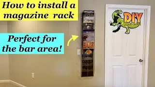 How to install wall mounted magazine rack - DIY