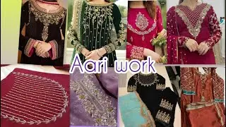 Aari work suit design | trendy aari work design| how to make aari work🥰😍🧚🏻&zwj;♀️