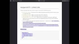 Section 10 Assignment 9 Linked List Solution