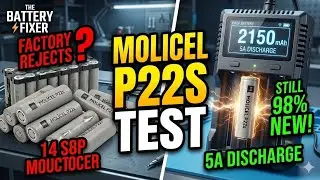 ⚡️ 30A High-Discharge Monster! Salvaging 14S8P Molicel P22s Packs.