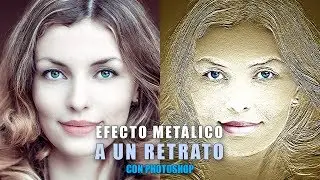 C&oacute;mo crear un efecto met&aacute;lico a un retrato en Photoshop