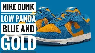 NIKE DUNK LOW PANDA СИНИЕ И ЗОЛОТЫЕ