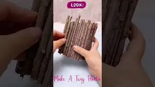 Create a Stunning DIY Twig Planter in Just 3 Steps #Diy #homedecor