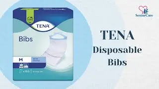 Tena Plastic Waterproof Disposable Adult Bibs with Front Pocket for Feeding