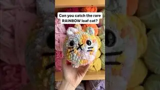 Can you catch the rainbow loaf cat? 🌈🐈 (pattern: anniecarrawayart) #crochet