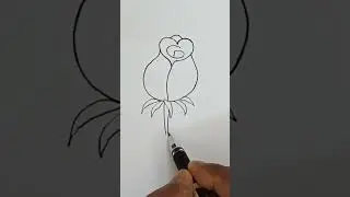 Rose Drawing easily #shortvideo