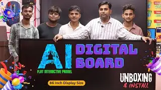 86 Inch AI Smart Interactive Panel Unboxing Installation | atvi 86 inch FIP Unboxing Installation