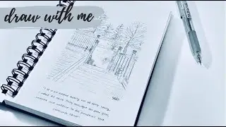 DRAW WITH ME | Outdoor Scene (Vignette) From Window