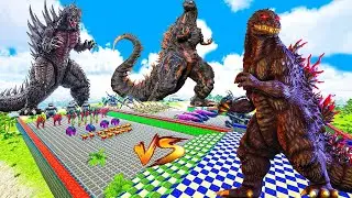 Ark Dinosaur Deathrun Vs Indoraptor Vs Spider T-rex - Ark Creature Survival Evolved