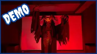 Spirit Halloween Fire Demon Animatronic Demo