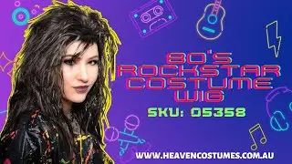 80s Natural Black Joan Jett Rockstar Women's Costume Wig