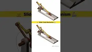 Slider crank mechanism animation video  🦾👷&zwj;♂️ #animation #cad #engineering #mechanic