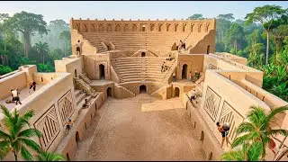 250 Days to Build an Outdoor Stage and Martial Arts Arena Using Primitive Tools