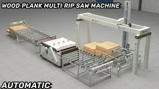 Автоматическая многопильная машина для деревянных досок #woodworkingmachine #woodworking