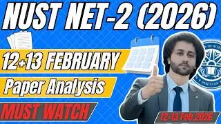 NUST NET 2 2026 Today's Papers Analysis I NUST NET 2026 Tests I NUST NET Test Preparation 2026 I NET
