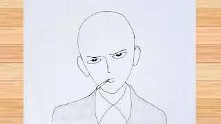 Saitama drawing tutorial || How to draw One Punch man step by step