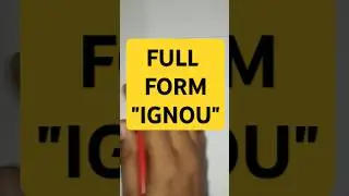IGNOU Full Form | What is the Full Form of IGNOU? #shortsvideo