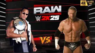WWE 2K25 - The Rock vs. Triple H || WWE RAW Hell In A Cell Match || PC™ Gameplay [4K60]