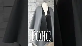 ​Chic Reversible Black and Grey Cape Poncho
