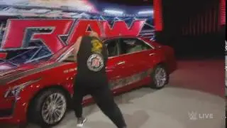brock lesnar destroys j&j securitys car