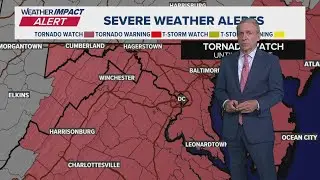 Tornado Watch expanded Friday night to include all of D.C., Maryland, Northern Virginia