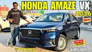 Honda Amaze VX 2026 Model Detailed Review ✅ Amaze Best Variant VX With New Price & Features🔥