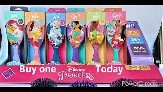 DISNEY PRINCESS ARIELLE BELLE CINDERELLA JASMINE MOANA TIANA OLAF ELSA ANA ALICE  HAIR BRUSH (1pc)