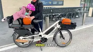 Bici per trasportare 2 bambini a scuola | Cargo bike per trasportare i bambini iO