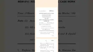 MSW-14(2023)||IGNOU||FOR PDF VISIT CHANNEL DESCRIPTION TELEGRAM LINK #studywithsurojit
