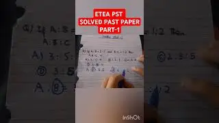 ETEA PST Solved Past Papers 22 May 2022 || ETEA PST TEST 2025