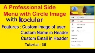 Create a Side Menu like Google Side Menu with Kodular || Side Menu Layout